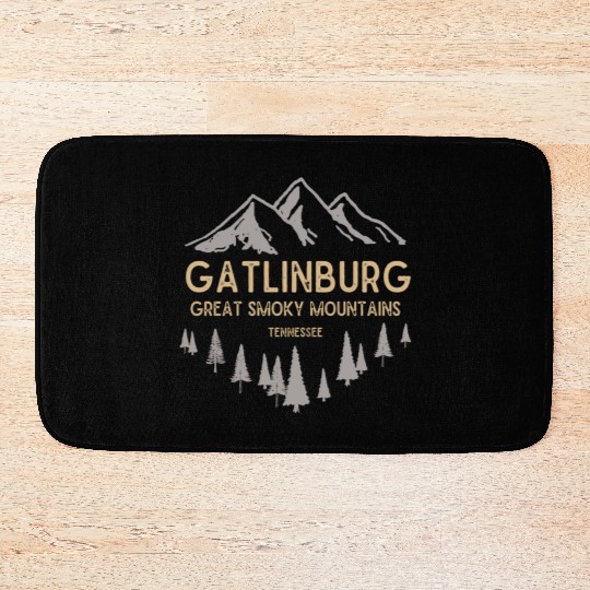 Gatlinburg Tennessee Great Smoky Mountains Vintage Bath Mats