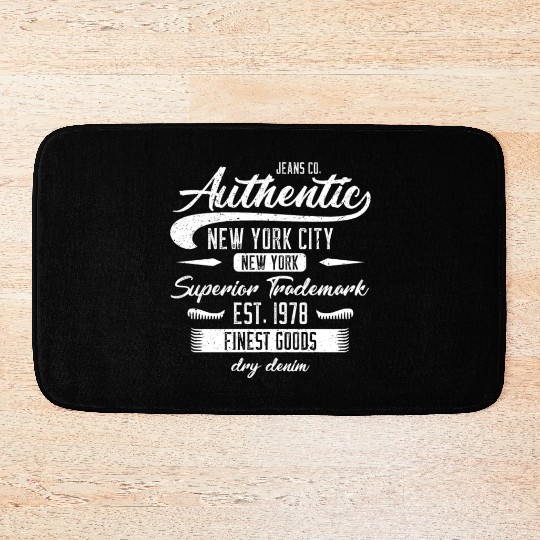 New York City Born In 1978 Vintage Birthday Bath Mats