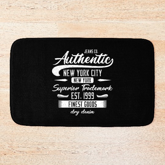 New York City Born In 1999 Vintage Birthday Bath Mats