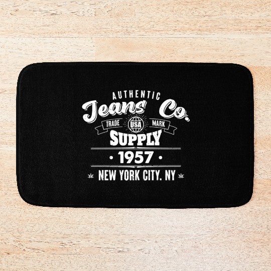 New York City Born In 1957 Vintage Birthday Bath Mats