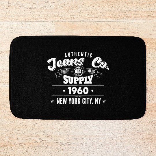 New York City Born In 1960 Vintage Birthday Bath Mats