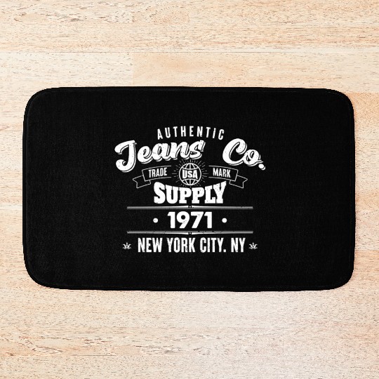 New York City Born In 1971 Vintage Birthday Bath Mats