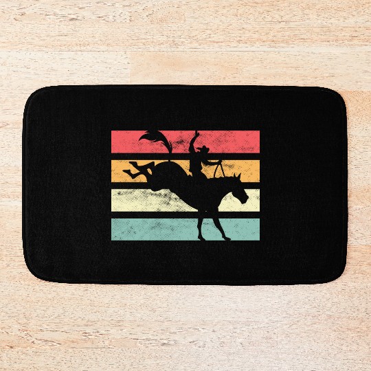 Western Cowboy Horse Wrangler Gift Bath Mats