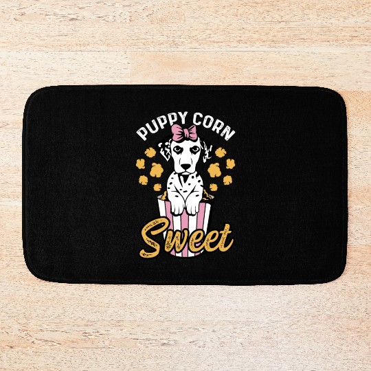 Puppy Corn Sweet Dalmatian Mom Gift Bath Mats