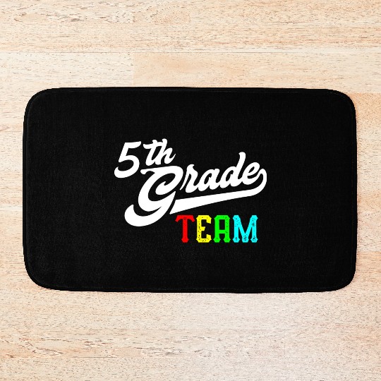 5Th Grade Team Baseball Style Teacher Team Bath Mats