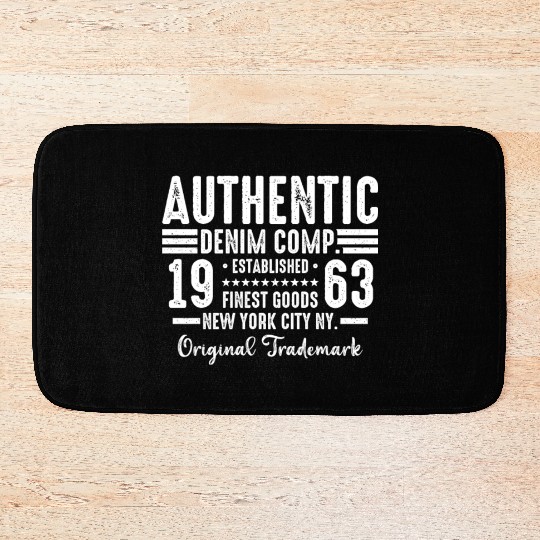 New York City Born In 1963 Vintage Birthday Bath Mats