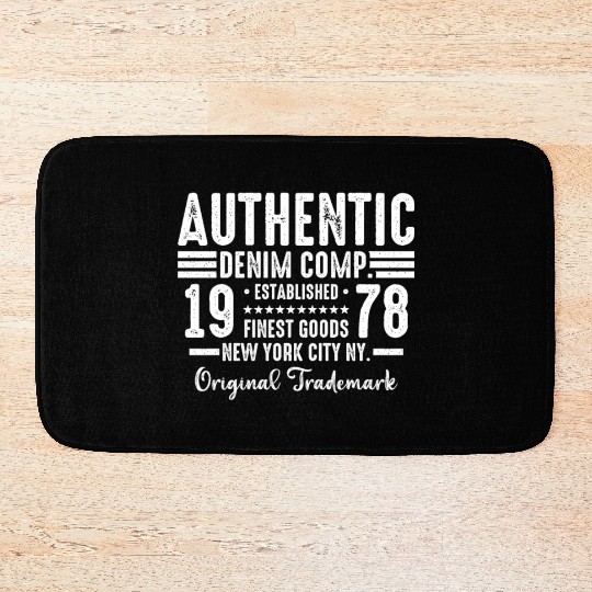 New York City Born In 1978 Vintage Birthday Bath Mats