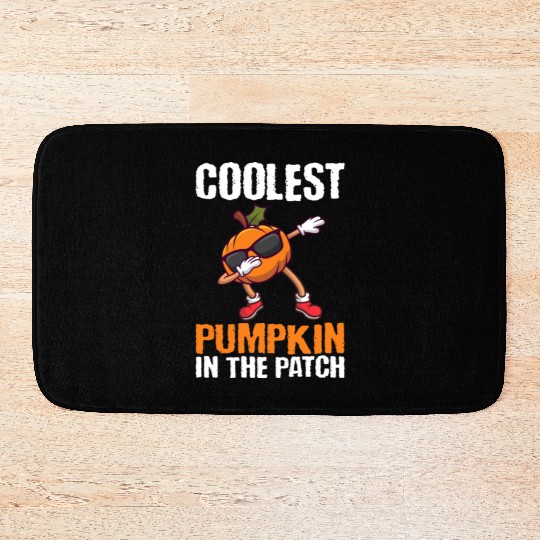 Dabbing Coolest Pumpkin In The Patch Halloween Bath Mats