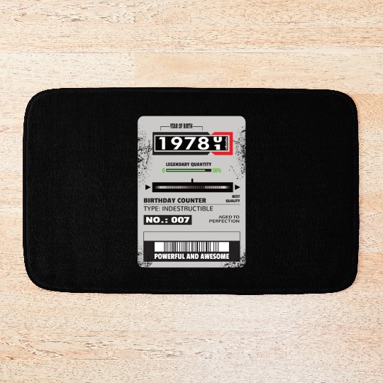 electricity meter birthday 1978 electrician gift Bath Mats