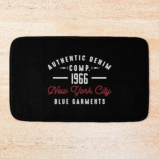 New York City Born In 1966 Vintage Birthday Bath Mats