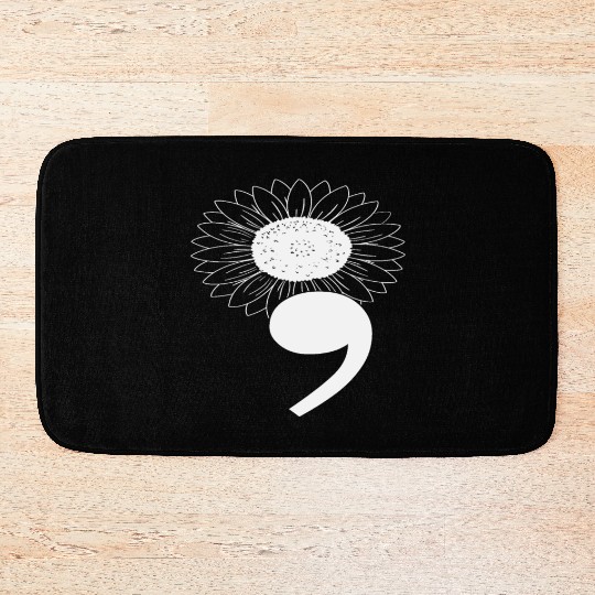 Comma Semi Colon : Mental Health Awareness Bath Mats