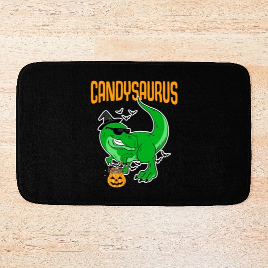 Candysaurus Creepy Trex With Pumpkin Face For Bath Mats