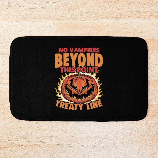 Scary Monster Pumpkin A Vampire Treaty Line A Bath Mats