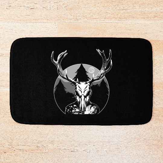 Folk Creature Moon Wendigo Halloween Cryptid Bath Mats