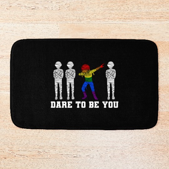Dabbing Mummy LGBTQ Pride Halloween Bath Mats