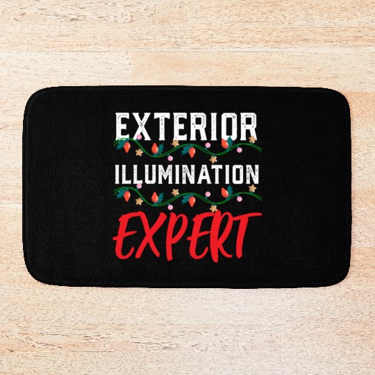 Funny Christmas Light Exterior Illumination Expert Bath Mats