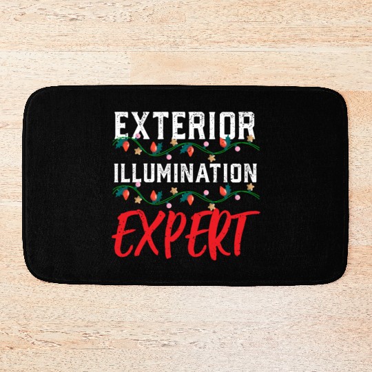 Funny Christmas Light Exterior Illumination Expert Bath Mats