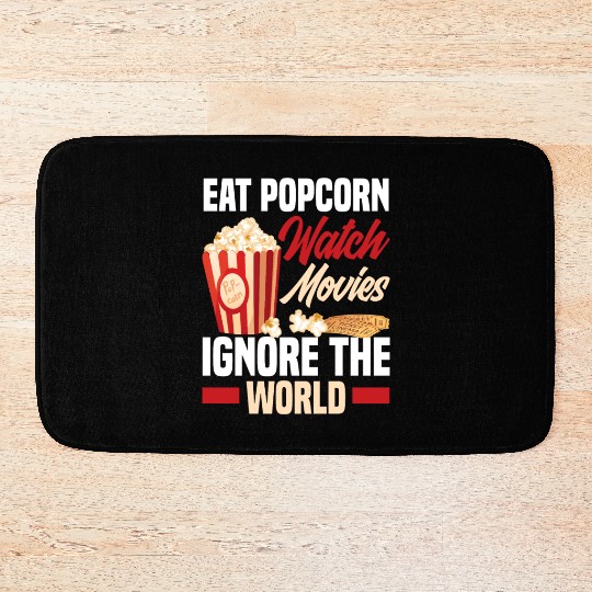 Film Popcorn Cinema Bath Mats