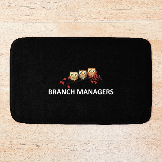 Branch Managers Cute Owls Owl Lover Bird Watcher Bath Mats