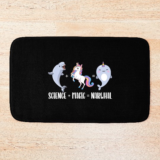 Science Magic Narwhal Unicorn Of The Sea Animal Bath Mats