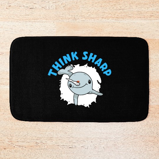 Think Sharp Narwhal Unicorn Of The Sea Animal Bath Mats