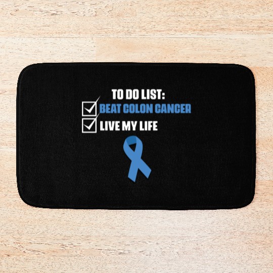 Beat Colon Cancer Awareness Colon Cancer Survivor Bath Mats