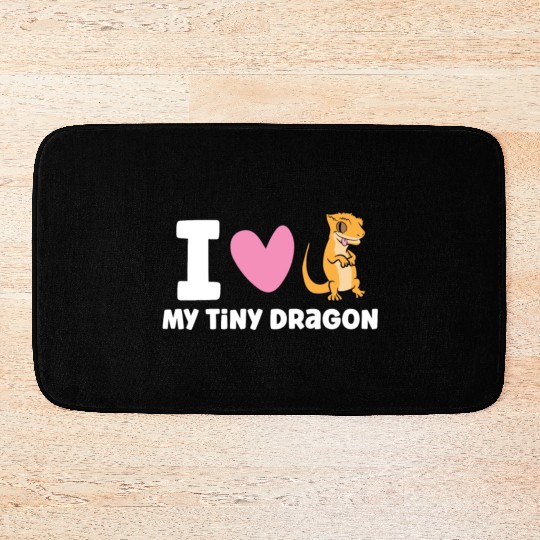 I Love My Tiny Dragon Reptile Pet Crested Gecko Bath Mats