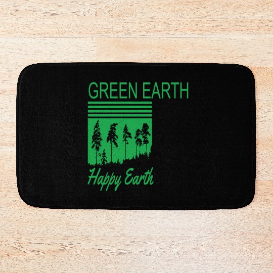 Green Earth Happy Earth Earth Protection Support Bath Mats