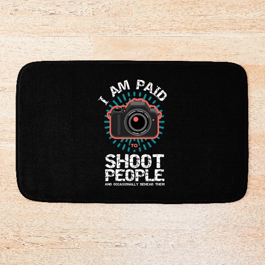 Funny Photography Bath Mats Shoot And Behead People