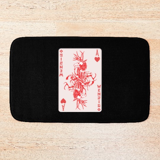 Folk Creature Wendigo Card Halloween Cryptid Bath Mats