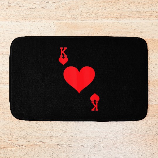 King of Hearts Playing Card Halloween Costume Tank Bath Mats