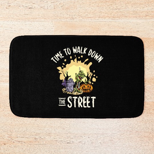 Retro Vintage Halloween Scary Lantern Horror Bath Mats