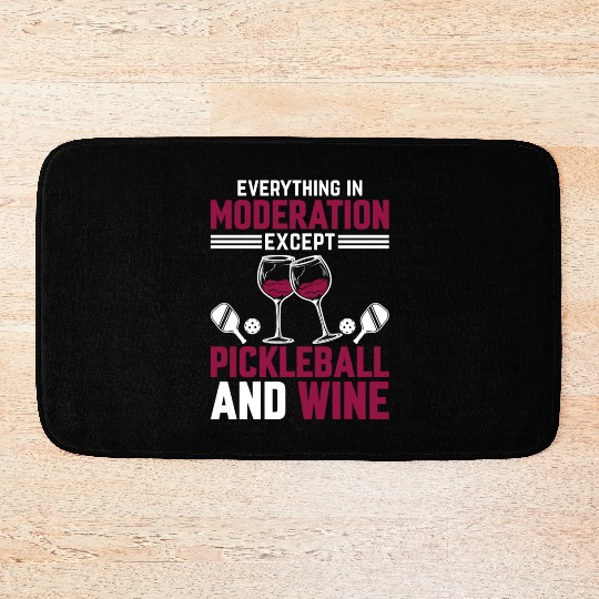 Playing Pickleball Tennis Paddleball Pickleball Pl Bath Mats