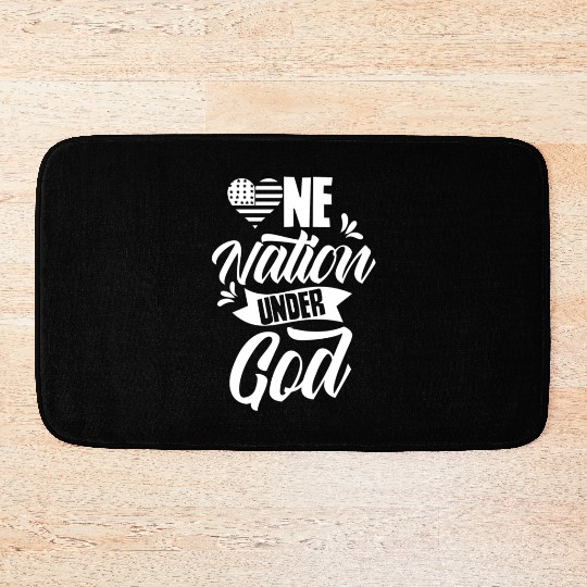 One Nation Under God America USA American US Bath Mats
