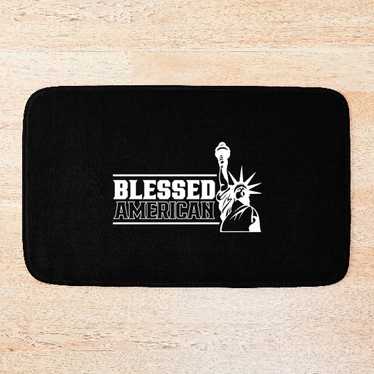 Blessed American America US Patriotic USA Bath Mats