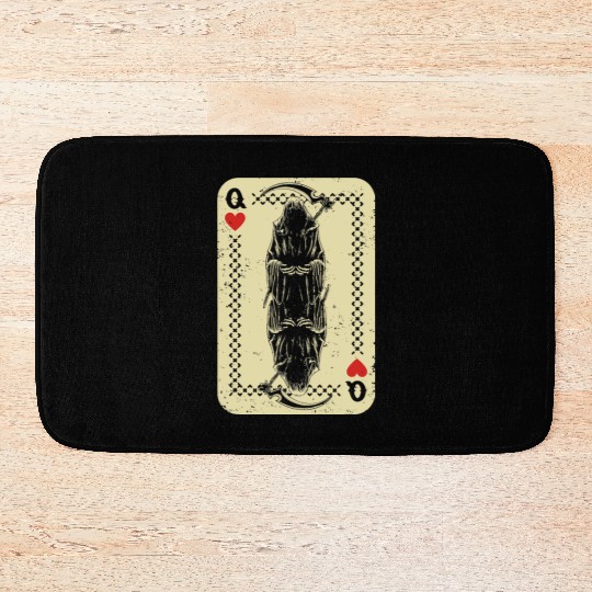 Santa Muerte Calavera Mexico Skeleton Poker Card D Bath Mats