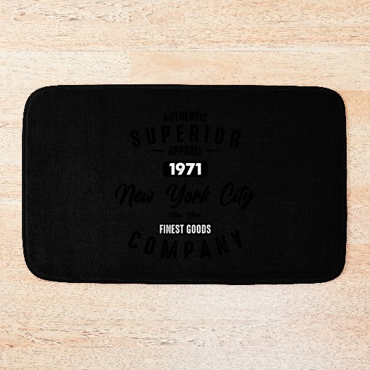 New York City Born In 1971 Vintage Birthday Bath Mats