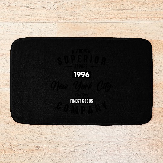 New York City Born In 1996 Vintage Birthday Bath Mats