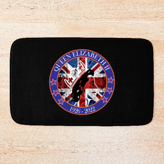 ''queen elizabeth Bath Mats rest in peace elizabeth sh