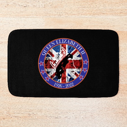 ''queen elizabeth Bath Mats rest in peace elizabeth sh