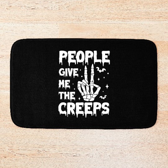 People Give Me The Creeps Halloween Horror Bath Mats
