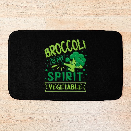 Broccoli Is My Spirit Vegetable Vegetarian Vegan Bath Mats