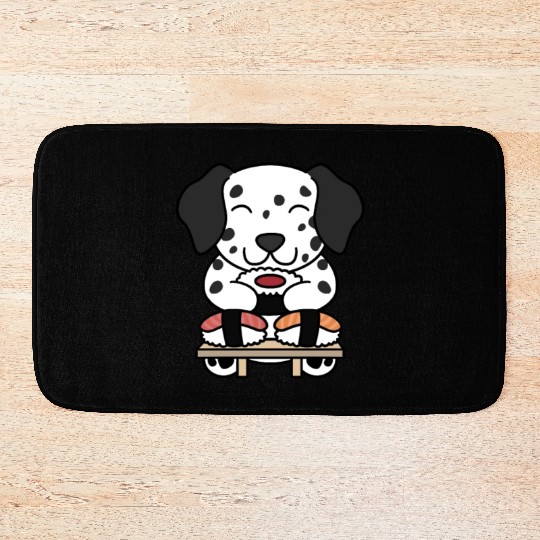 Sushi Lover Dalmatian Bath Mats