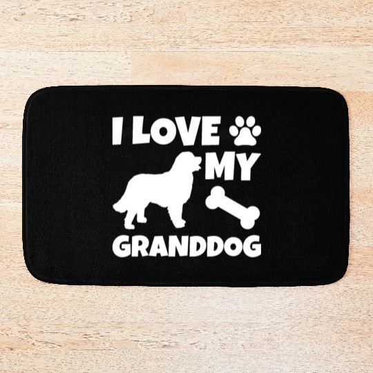 I Love My Granddog Bernese Mountain Dog Bath Mats
