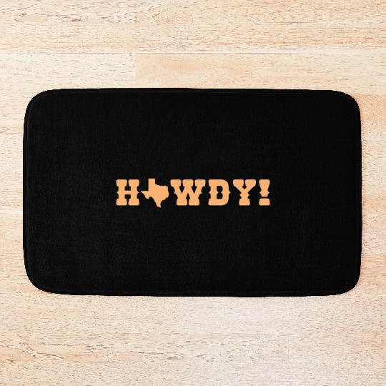 Howdy Texas US State of USA America Bath Mats