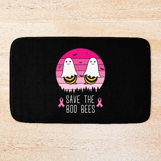 Save the Boo Bees Breast Cancer Awareness Bath Mats