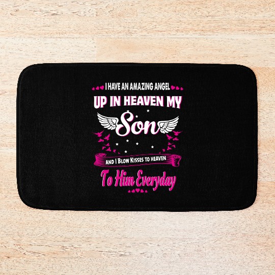 My Son Forever My Angel Sympathy In Loving Memory Bath Mats