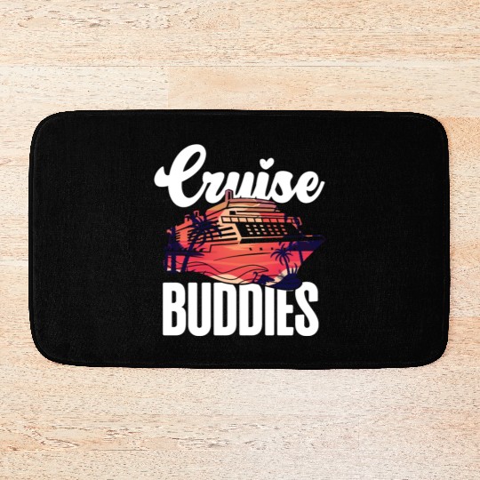 Cruise Ship Vacation Friends Girl Bath Mats