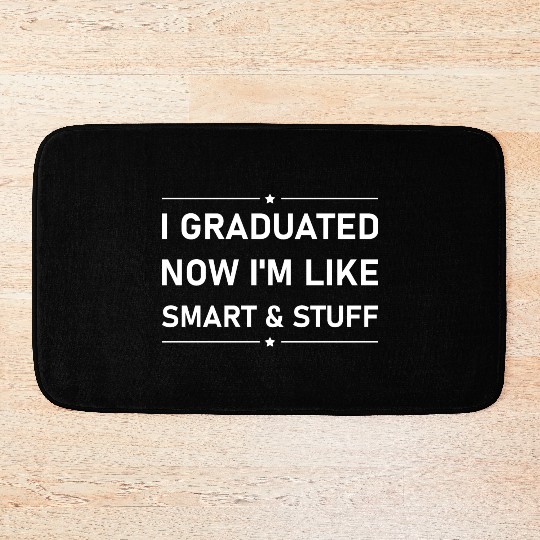 Funny College High School Graduation Gift Senior Bath Mats