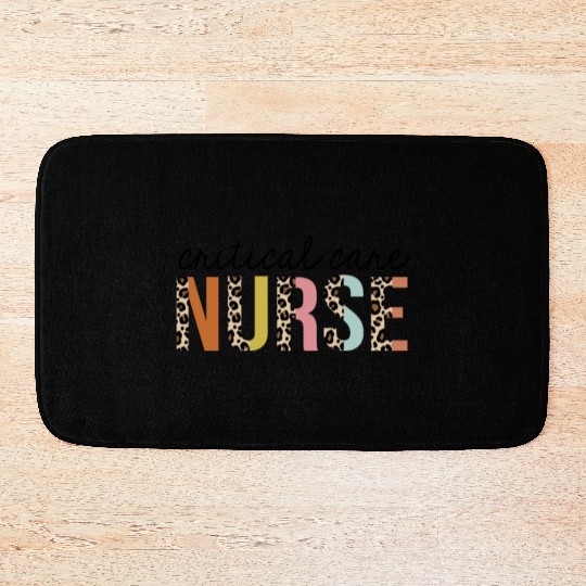 Critical-Care Nurse Leopard Print Registered RN Bath Mats